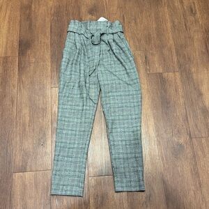H&M Black and White Plaid Pants